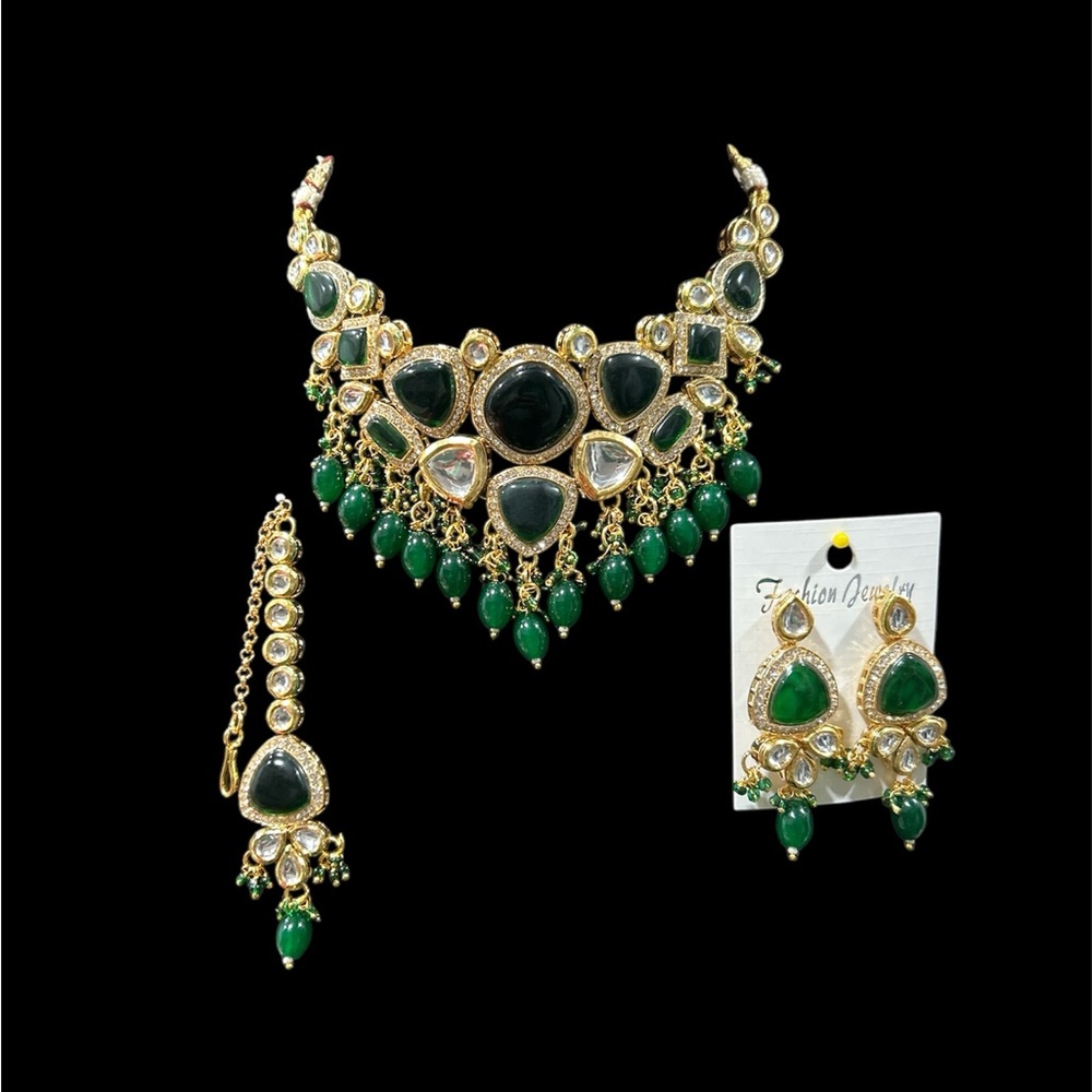 Pakistani Indian kundan jewlery set